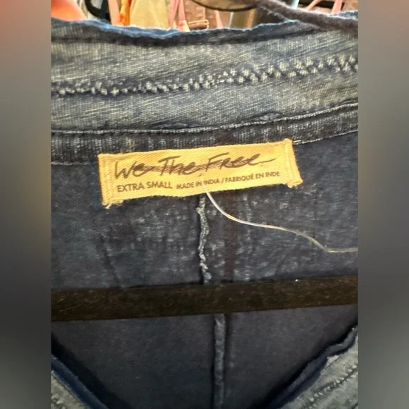 NWOT Free People We The Free Heritage Hero Tee - midnight navy combo - XS - Picture 8 of 8